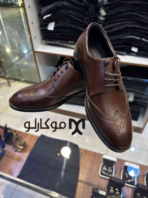 کفش مردانه چرم مدل هشترک کد 30002