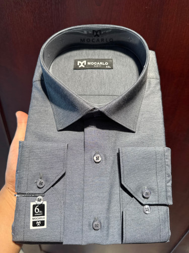 پیراهن ساده طوسی ابی تیره کد . H0011