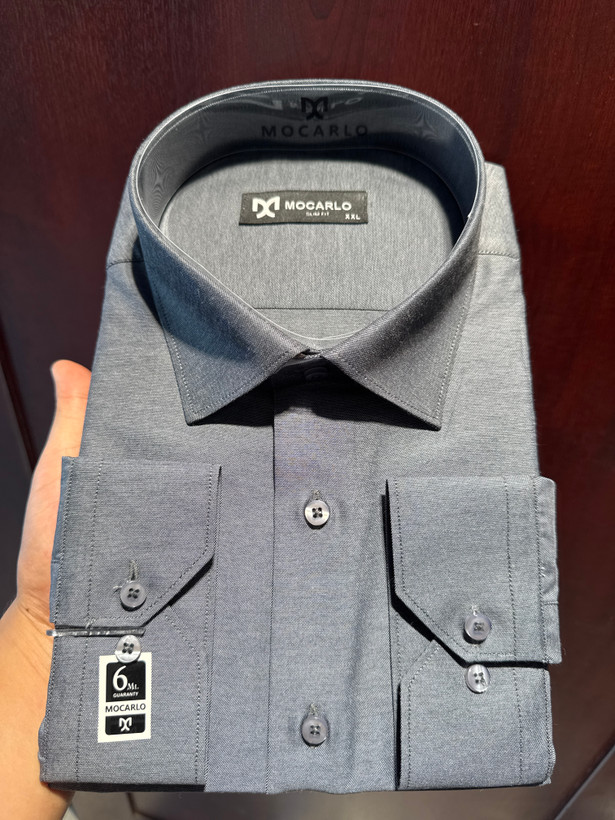 پیراهن ساده طوسی ابی تیره کد . H0011