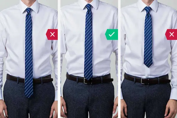 اندازه دقیق بستن کروات