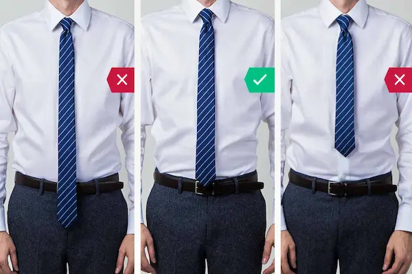 اندازه دقیق بستن کروات